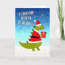 Search for tyrannosaurus rex christmas cards Santa