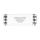 Search for diamond shape return address labels Harlequin