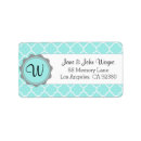 Search for monogram quatrefoil return address labels Preppy