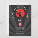 Recherche de garçon ninja invitations Rouge et noir