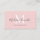 Search for hair specialist business cards Blush pink