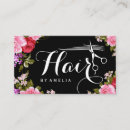 Search for romantic business cards Hairdresser