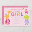 Recherche de zoo baby girl shower invitations Rose