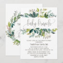 Search for brunch baby girl shower invitations Green leaves