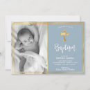 Recherche de élégant bébé garçon baptême invitations Bleu