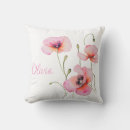 Recherche de pavot rose coussins Aquarelle