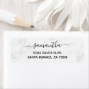 Search for white grey marble return address labels Silver