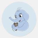 Search for cute cartoon elephant stickers Design