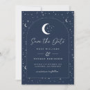 Search for midnight blue save the dates Moon and stars