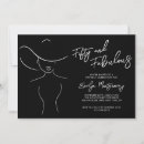 Search for fifty and fabulous birthday invitations Black white