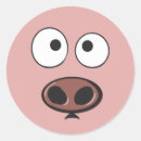Search for funny pig cartoon stickers Farm