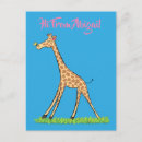Recherche de dessin girafe cartes postales Mignon