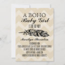 Search for tribal feathers baby shower invitations Bohemian