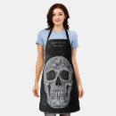 Search for skull aprons Black and white