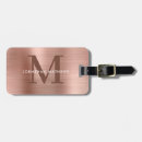 Search for rose gold luggage tags Typography