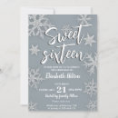 Search for snowflake sweet 16 invitations Princess