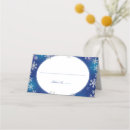 Search for blue and white place cards Folded