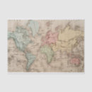 Search for vintage tissue paper Vintage world map