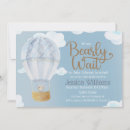 Search for whimsical baby boy shower invitations Modern script calligraphy typography