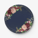 Search for navy and burgundy paper plates Botanical