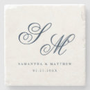 Recherche de bleu marine dessous de verres Monogrammé