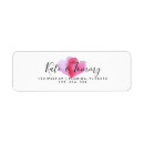 Search for couple hearts return address labels Pink