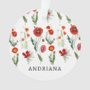 Search for poppy ornaments Watercolor