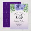 Search for purple 70th birthday invitations Seventieth
