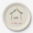 Search for christian christmas paper plates Manger