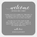 Search for hotel welcome stickers Out of town guests
