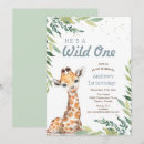 Search for wild one party invitations Giraffe