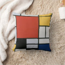 Recherche de stijl décoration coussins Piet mondrian