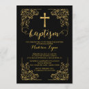 Search for gold cross christening invitations Boy