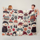 Search for christmas snowmen blankets Pattern