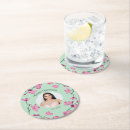 Recherche de fleurs roses dessous de verres Printemps