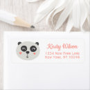 Search for cartoon bear return address labels Pink