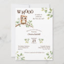 Recherche de hibou sur une branche invitations Chouette