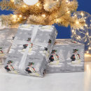 Search for vintage snowman wrapping paper Merry christmas