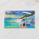 Search for tropical beach business cards Travel agent