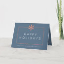 Search for blue snowflake business holiday cards Simple