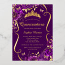 Recherche de papillon pourpre invitations Quinceanera violette