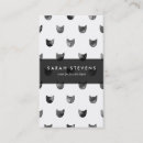 Recherche de noir et blanc chat cartes visite Pour elle