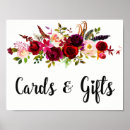 Search for burgundy floral wedding signs Marsala