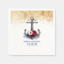 Search for nautical napkins Floral anchor