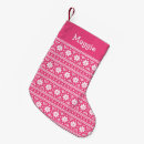 Search for pink christmas stockings Monogrammed