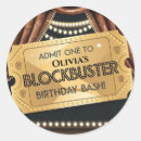 Search for hollywood birthday stickers Gold