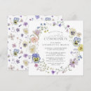 Search for lavender first communion invitations Floral