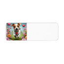 Search for dog valentine return address labels Red