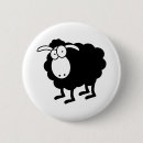 Recherche de moutons drôles badges Dessin animé