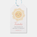 Search for sunshine gift tags Birthday party